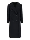 Tagliatore Structured Double-breasted Jacket With Flap Pockets In Black