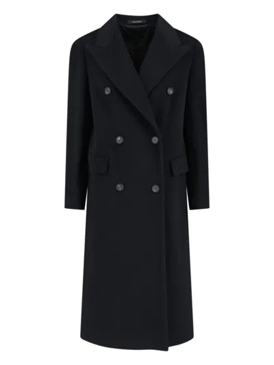 TAGLIATORE JOLE COAT MIDI CASHMERE - BLACK