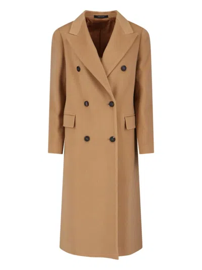 TAGLIATORE JOLE COAT MIDI CASHMERE - BROWN