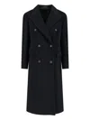 Tagliatore Structured Double-breasted Jacket With Flap Pockets In Black