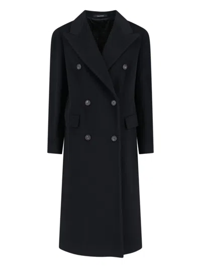 TAGLIATORE TAGLIATORE JOLE COAT MIDI CASHMERE – BLACK