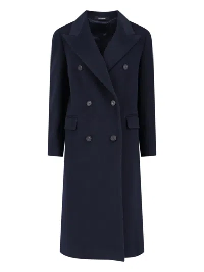 TAGLIATORE JOLE COAT MIDI DOUBLE-BREASTED - NAVY BLUE