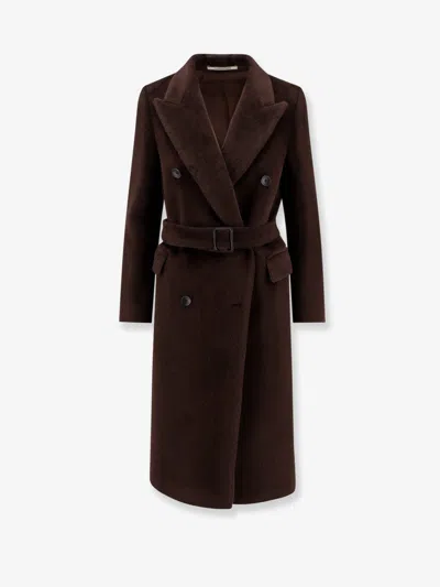 Tagliatore Jole Double-breasted Alpaca And Wool Coat In Gray