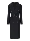 Tagliatore 'jole' Double-breasted Coat In Black