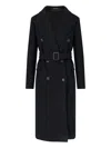 Tagliatore 'jole' Double-breasted Coat In Black