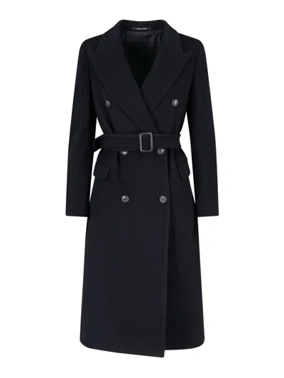 Tagliatore Jole Double-breasted Coat In Black