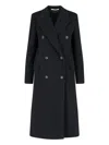 Tagliatore Double-breasted Jacket With Structured Shoulders And Flap Pockets In Black