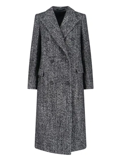 Tagliatore Tailored Black Jacket With Classic Collar And Sophisticated Silhouette In Gray