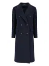 Tagliatore Jole Double-breasted Midi Coat In Blue