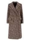 Tagliatore Jole Double-breasted Midi Coat In Brown