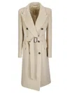 Tagliatore Jole/c Lined Coat In Neutral