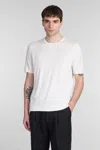 Tagliatore Men White Cotton Jersey Crewneck T-shirt In White