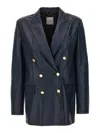 Tagliatore 'josie' Blazer Gold-tone Buttons In Blue