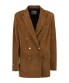 Tagliatore Josie Double-breasted Blazer In Brown