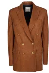 Tagliatore Jasmine Jacket In Cognac Linen