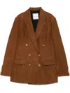 Tagliatore Jasmine Jacket In Cognac Linen In Brown
