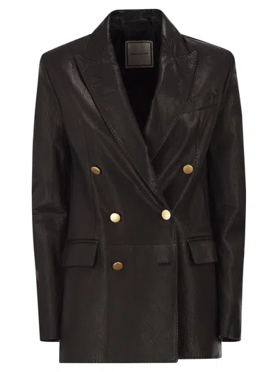 Tagliatore Josie Lambskin Jacket In Brown