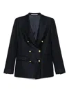 Tagliatore Double-breasted Suit In Black