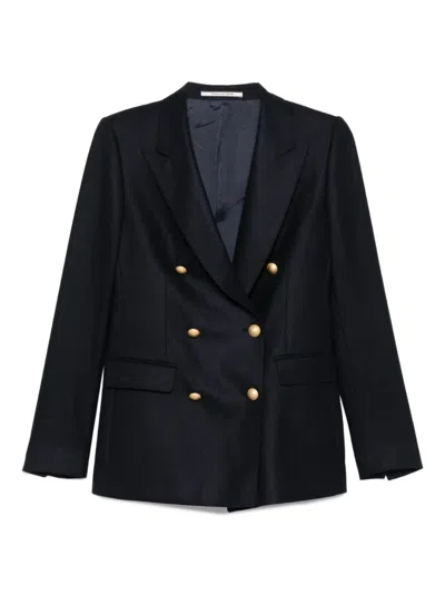 Tagliatore Double-breasted Suit In Blue