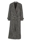 Tagliatore Julia Double-breasted Belted Coat In Gray