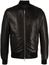Tagliatore Justin Leather Biker Jacket In Black