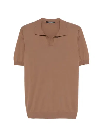 Tagliatore Keith Polo Shirt In Brown