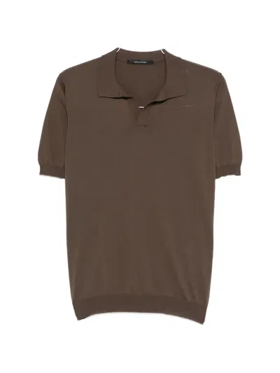 Tagliatore Keith Short-sleeve T-shirt In Brown