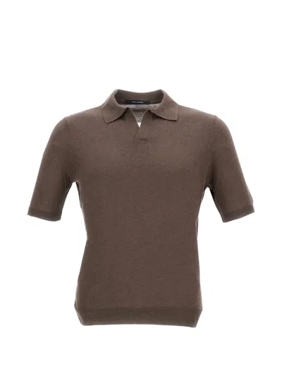 Tagliatore Keith T-shirt In Brown