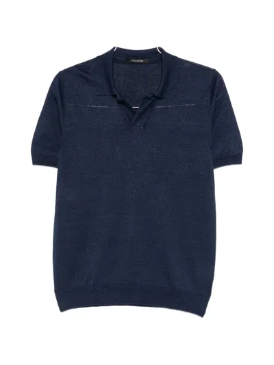 Tagliatore Keith V-neck T-shirt In Blue