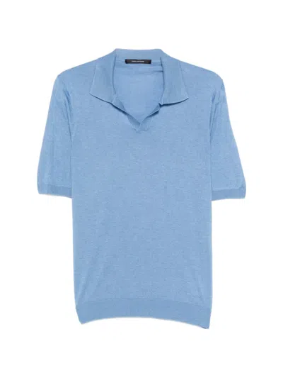 Tagliatore Keith V-neck T-shirt In Blue