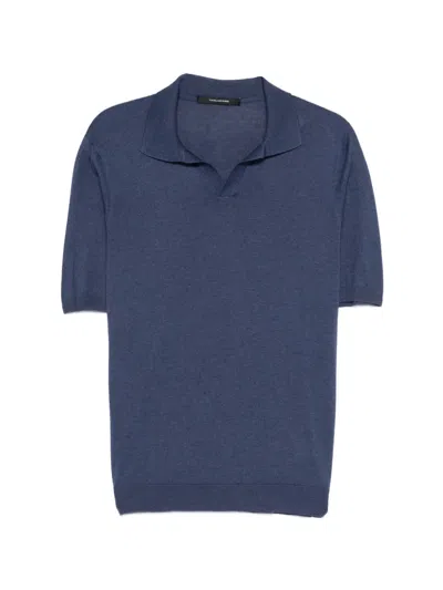 Tagliatore Keith V-neck T-shirt In Blue
