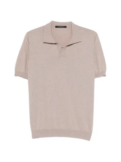 Tagliatore Keith V-neck T-shirt In Brown