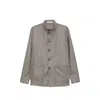 Tagliatore Klein Button-up Patch-pocket Jacket In Gray
