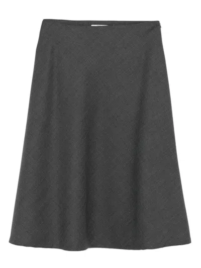 TAGLIATORE KNEE-LENGTH A-LINE SKIRT IN SOFT VIRGIN WOOL BLEND