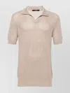 TAGLIATORE KNITTED COTTON POLO SHIRT