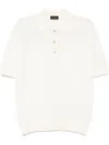 Tagliatore Knitted Polo Shirt In Neutrals