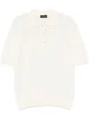Tagliatore Knitted Polo Shirt In White
