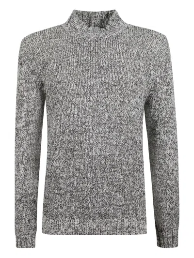 Tagliatore Knitted Roll-neck Sweater In Gray