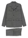 Tagliatore Long Sleeve Blazer And Belt Loop Pants Set