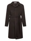 Tagliatore Long-sleeved Coat In Brown