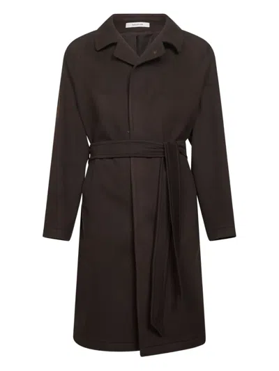 TAGLIATORE LAPEL BELTED COAT