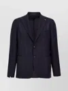 Tagliatore Lapel Blazer With Buttoned Cuffs And Pockets