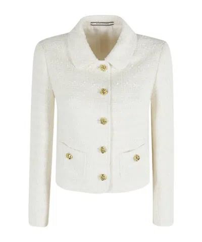 Tagliatore Lapel Jacket In White