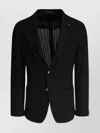 Tagliatore Lapel Jackets Textured Fabric Front Pockets In Brown