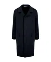Tagliatore Lapel Long-sleeved Coat In Black