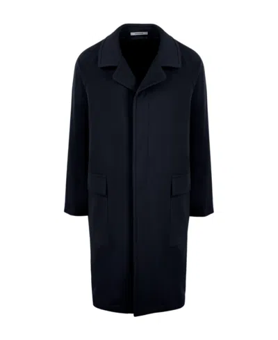 Tagliatore Lapel Long-sleeved Coat In Black