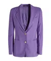 Tagliatore Lapel Long-sleeved Suit Jacket In Purple