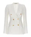 Tagliatore Lapel Long-sleeved Suit Coat In White