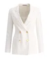 Tagliatore Nayade Double-breasted Blazer In White