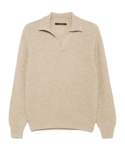 TAGLIATORE LAPEL SWEATER